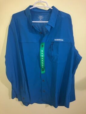 GH Bass NEW Excursion Long Sleeve Vented Fishing Shirt Blue size XL NWT outdoor